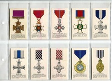 Medals 1971 Tommy Gun Trade Cards - Full Set of 50 Cards with Plain Backs