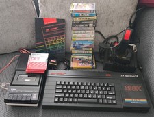 Sinclair 128K ZX Spectrum +3 (Disk) with SCART, Tape Recorder, Joystick, Games
