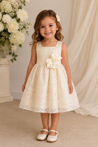 Flower girl cream dress age - girl,