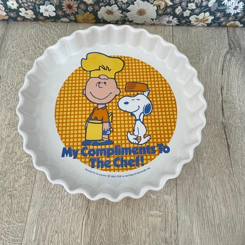 Retro snoopy ceramic quiche - retro,