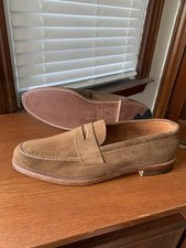 NEW | ALDEN 13E UNLINED SNUFF SUEDE LHS HANDSEWN LOAFERS SHOES 6243F 13 E 