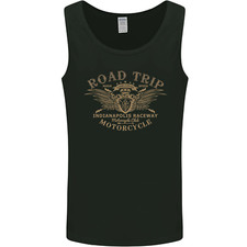 Road Trip Motorcycle Biker Motorbike Mens Vest Tank Top