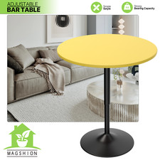 Yellow Wooden Round Bar Table