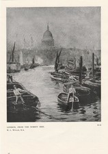 Vintage London Thames River