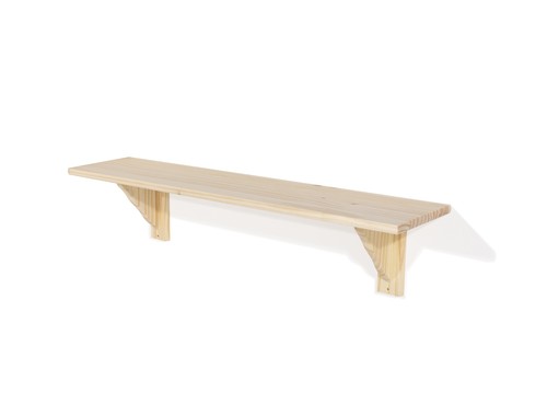 Wooden wall shelf kit solid - wall,