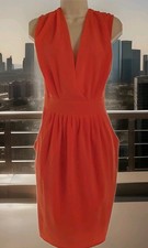 Orange High Waisted Faux Wrap