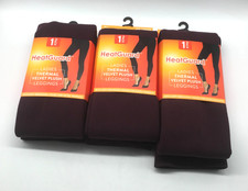 Ladies Plum Velvet Plush Thermal Leggings - 200 Denier - Heat Guard (MG120N)