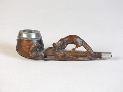 Antique smoking pipe hand - smoking,