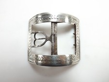 ANTIQUE GEORGIAN SILVER SHOE BUCKLE / 18TH CENTURY REF 326/3