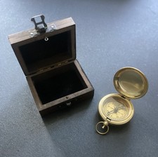 Maritime Compass - Hand Held - Reproduction - includes Storage Box / Carry Case