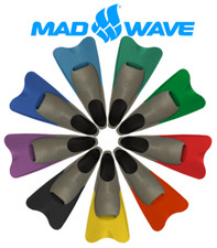 Mad Wave Swim Fins - Short Blade. Childrens to Adult Sizes
