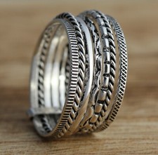 Solid 925 Sterling Silver Oxidized 9mm Band Ring 7 Stacking Rings Various Sizes