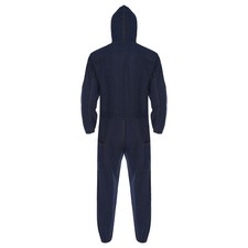 Men Coveralls Full Cover Rompers Mechanic Overalls Denim Cosplay Catsuit Hooded