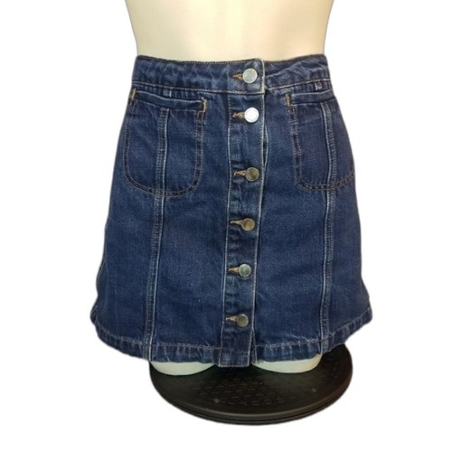 Topshop denim moto button - moto,