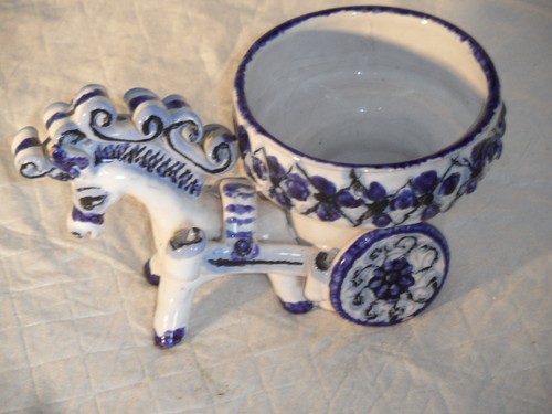 Vintage italy pottery - italy, donkey