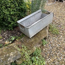 Galvanised Steel Planter Industrial Box Space saver Garden Plants Bedding Patio
