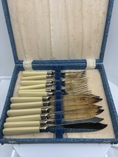 Vintage Knife Fork FISH Set Of