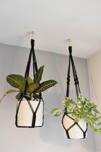 Macrame plant hanger - hanger, no