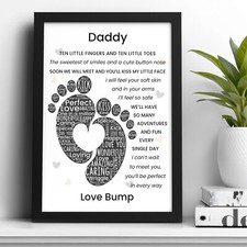 To Daddy From Bump PERSONALISED Dad To Be Fathers Day Birthday Gift Unborn Baby