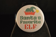 "SANTA'S FAVORITE ELF" BUTTON