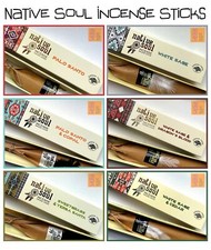 NATIVE SOUL Incense Joss Stick *Choose Fragrance Insence White Sage Palo Santo
