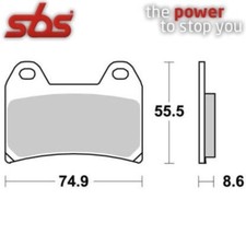 FRONT BRAKE PAD DX-SX SBS