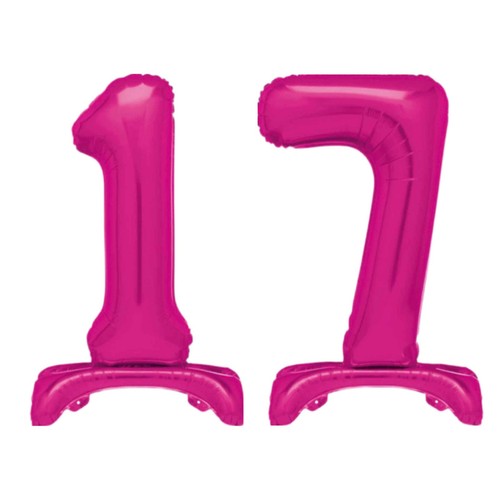 Pink 17th birthday decorations - pink,