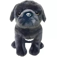 Black Pug Plush Soft Toy 12"