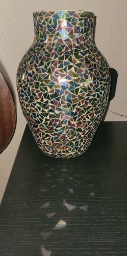 Artisan mosaic glass vase - mosaic,