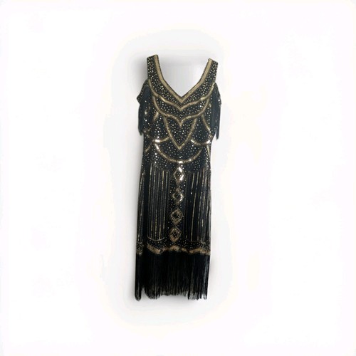 1920s flapper dress beaded - 1920s,