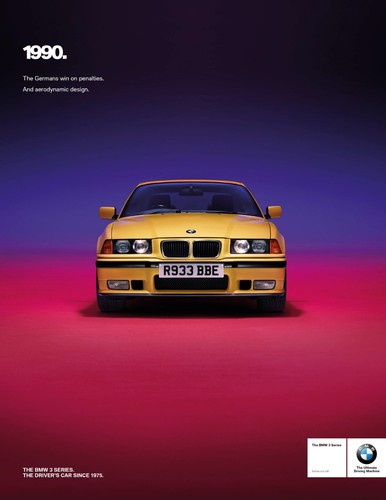 Bmw series 1990 vintage ad - m3,