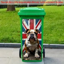 Union Jack Bulldog wheelie bin sign, show your proud to be BRITISH 854