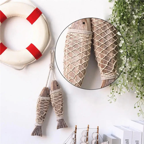 Hand carved fish ornament - hand,