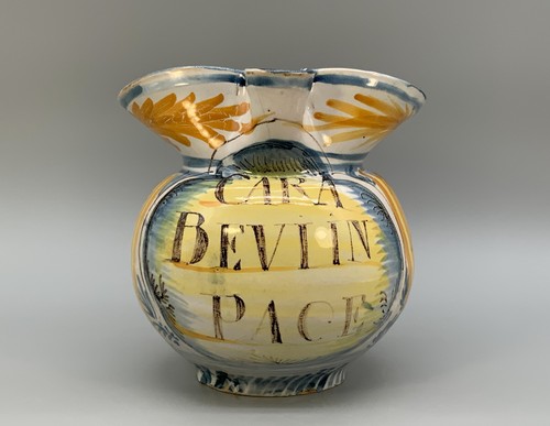 Italian majolica pharmacy - majolica, jug