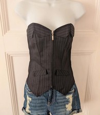 Pinstripe Corset Top -