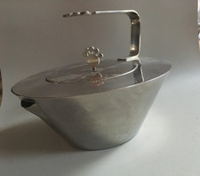 Maneki Stainless Steel metal Teapot Cafe Tea Restaurant Funky