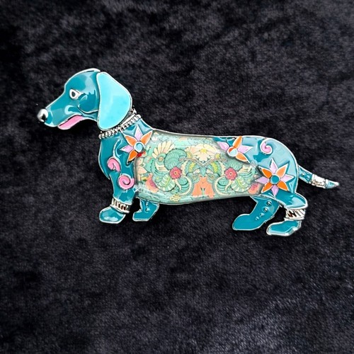 Dachshund sausage dog brooch - sausage,