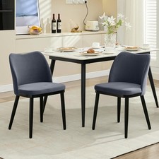 2-Piece Dining Chairs w/ Linen