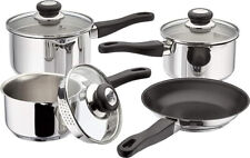 JUDGE VISTA STAINLESS STEEL 4PC DRAINING LID PAN SET WITH NON STICK FRY PP543A
