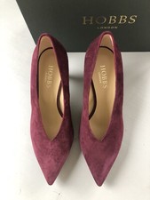 Designer HOBBS Fine Suede  Mulberry Court Shoes Made In Italy 4/37 BNIB £149