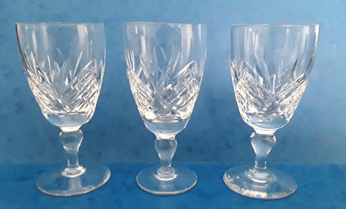 Crystal cut glass sherry - 3,