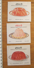 3 x Jell-O Recipe Folder Cards