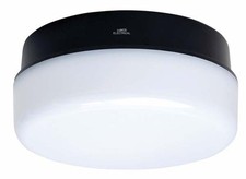 ASD AC/BL100 Circular Bulkhead External Light Fitting - Black Base "Pandrop"