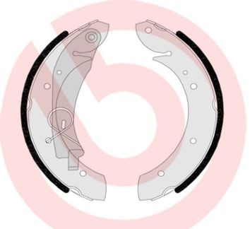 Rear axle brake shoe - brake, set