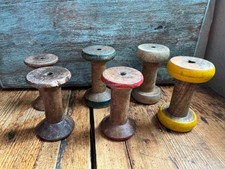 6 Vintage Wooden Industrial