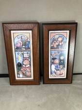 2x Vintage Frames With Teddy Bear Print By Ruane Manning