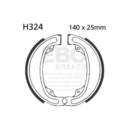 Ebc brake shoe - front, left