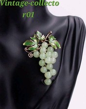 Gold Tone Enamel Glass Cluster