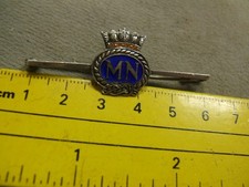 MERCHANT NAVY SILVER & ENAMEL PIN BADGE
