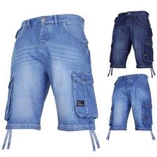 Crosshatch Cargo Shorts Denim